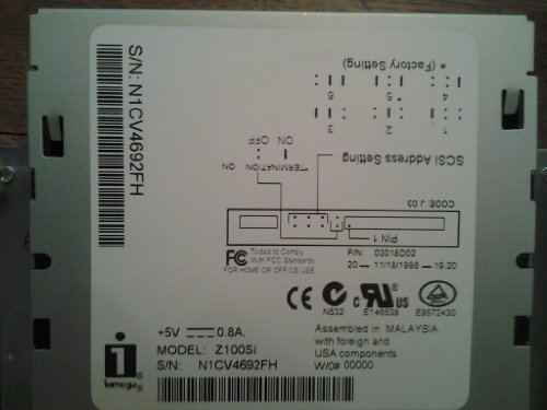 Iomega Z100Si 100Mb Scsi Zip Drive (Z100S) #TOP5