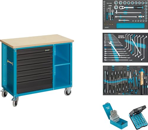 Hazet Werkbank Assistent 177W-7 inklusive 169-teilig Sortiment, 177W-7/169