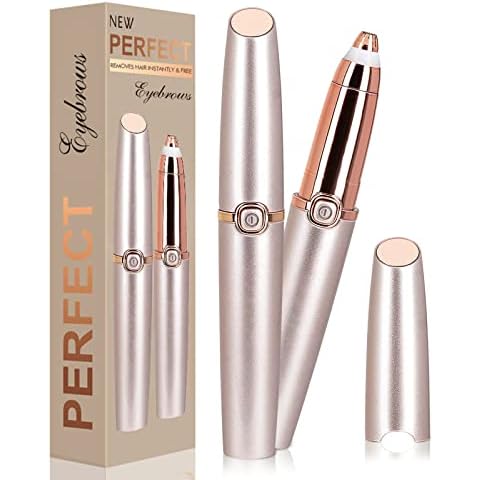 Eyebrow Trimmer, Eyebrow Hair Remover for Women with LED Light Painless Eyebrow Trimmer for Women Safe Lady Trimmer for Eyebrow Cover