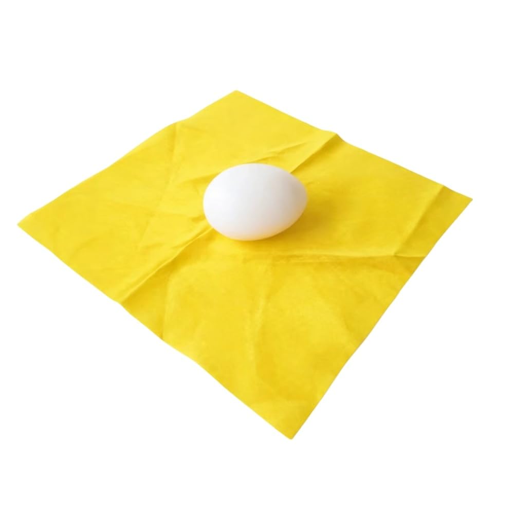 MilesMagic Silk to Egg Magic Trick Gimmick – Classic Close Up Illusion with Realistic Egg & Removable Yolk Insert | Easy Magician Prop for Stage and Street Performance
