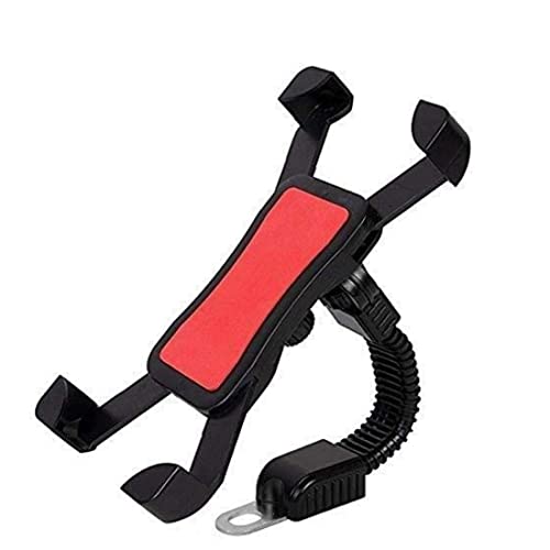 Image of DCZ Full Metal Body Bike & Scooty360 Degree Rotating Mobile Holder Stand for Bike, Scooty,Bicycle | Anti-Vibration /Shake Pads | Mobiles Size Upto 6.5 inch Inch - Random Colors (Activa)