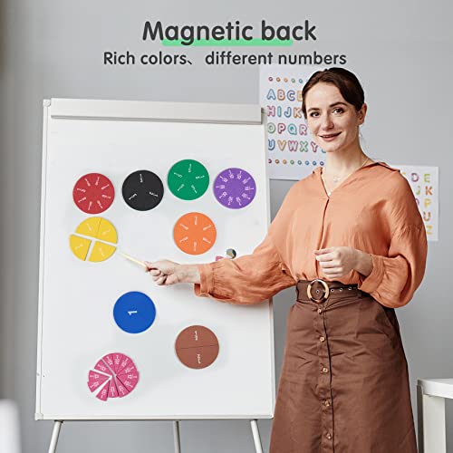 Image of Magnetic Fraction Tiles Circles 51 pcs Fraction Bars Set