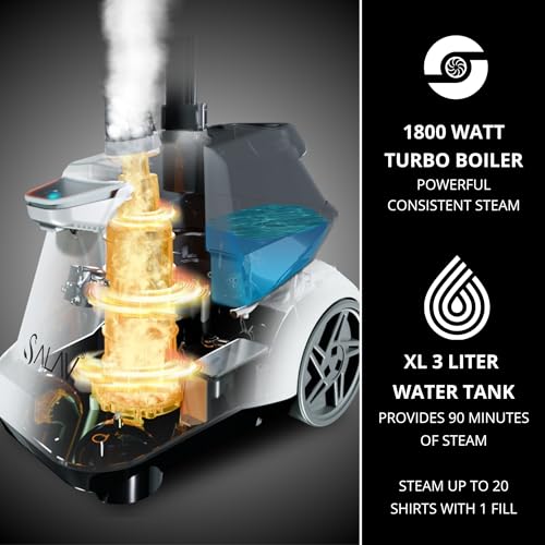 Image of SALAV Commercial Garment Steamer w /Smart Auto-Off, XL 3L Water Tank, 1800W