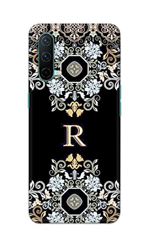 Image of PRINTFIDAA Name II Initial II Letter Floral Pattern Alphabet R Printed Designer Hard Back Case Cover for OnePlus Nord CE 5G (2021), OnePlus Nord Core Edition 5G (2021) -(TI) MVN1007