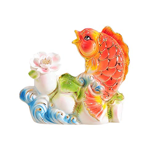 Sculpture carpe céramique pour embellir un salon étagère vide bureau