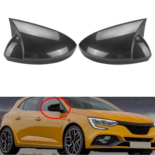 Couvercle rétroviseur Megane 4 installation rapide sans outil carbone
