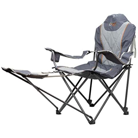 Portal Outdoors Unisex's Folding Portable Camping Armchair-Strong, Comfortable and Include Free Carry Bag-Supports up to 120kg, Orange, One Size Cover