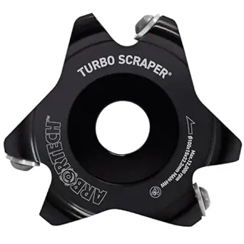 ARBORTECH Turbo Scraper | Diameter 100 mm Disc with Negative Angle for Angle Grinder for Woodworking | IND.FG.600