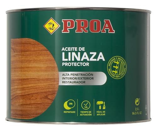 ACEITE DE LINAZA. PROA. Protección y nutrición para la madera.