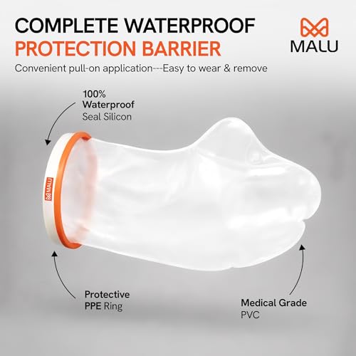 Image of 100% Waterproof Hand Cast Cover for Shower & Bath | Resuable Kids Cast Protector | Cast Covers for Shower Hand | Waterproof Shield for Showering After Surgery