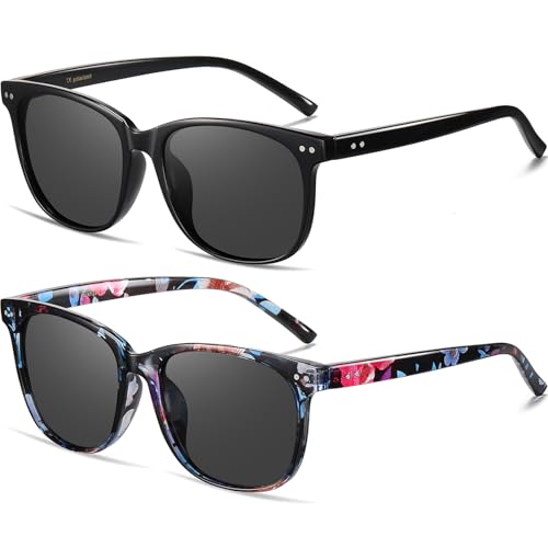 HAOLOTA Trendy Round Polarized Sunglasses for Women Men, Classic Retro Sun Glasses UV400 Protection