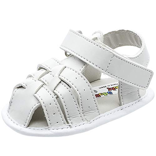 sandalia Bebê Mania franciscana branca velcro (16, marinho/vermelho/bege)