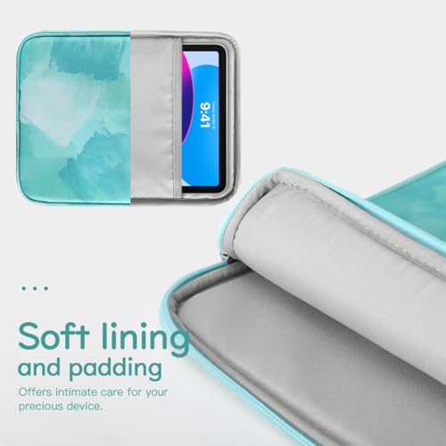 Image of Dadanism 9-11 inch Tablet Sleeve Bag Carrying Case for iPad (A16) 11th Gen 11 inch, iPad 10th Gen 10.9 inch Air 5 /4, iPad Air M4 /Pro 11 inch, iPad 9 /8 /7th, Galaxy Tab A11+ Plus 11 inch, Remarkable 2 10.3 inch,Sea Salt Green