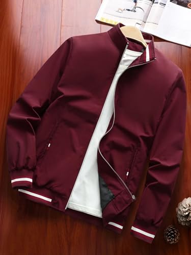 Image of TAGAS Men's Regular Fit Zip-Up Casual Jacket for MENS || Bomber Jacket for Men || Stylish Jacket For Men ||Men's Regular Fit Zip-Up Casual jacket|| bomber jacket for men (MJ-9090)