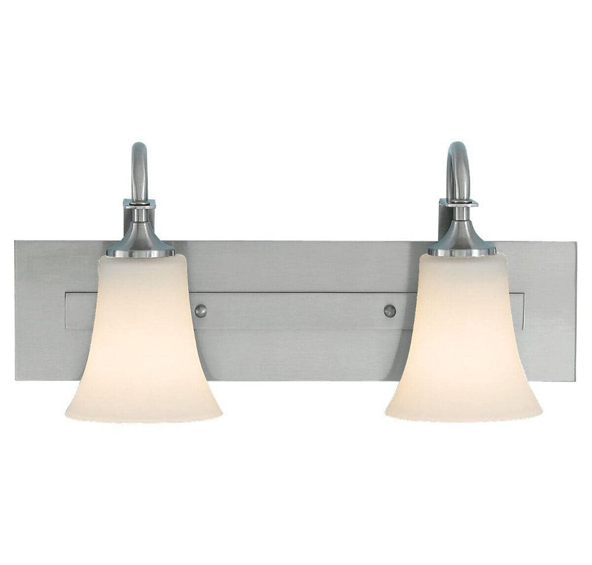 Sea Gull Lighting Barrington Two Light Wall / Bath Fixture in Brushed Steel