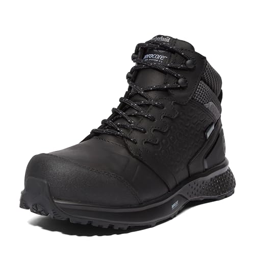 Timberland PRO Timberland PRO Women's Reaxion Mid Composite Safety Toe Waterproof Industrial Hiker Work Boot, Black/Grey-2024 NEW, 7