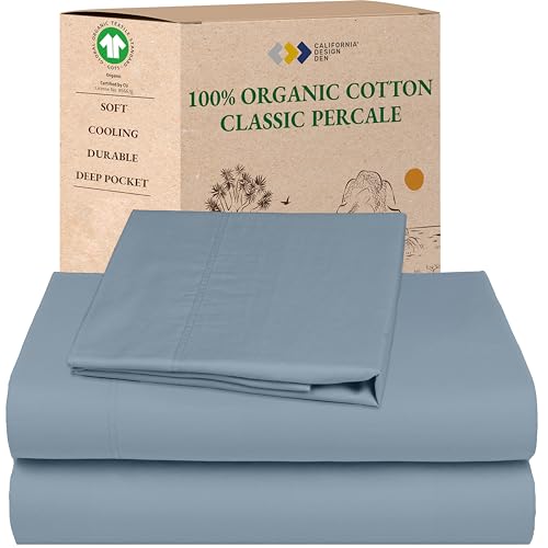 California Design Den Twin Organic Cotton Sheets Set