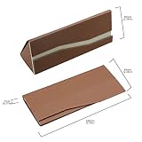 LifeArt 2-pak etui na okulary składany uchwyt łatwy do przenoszenia matowa skóra i magnetyczne zamknięcie do czytania, szkoły, biura, Zdqtdh_2 Brązowy, M
