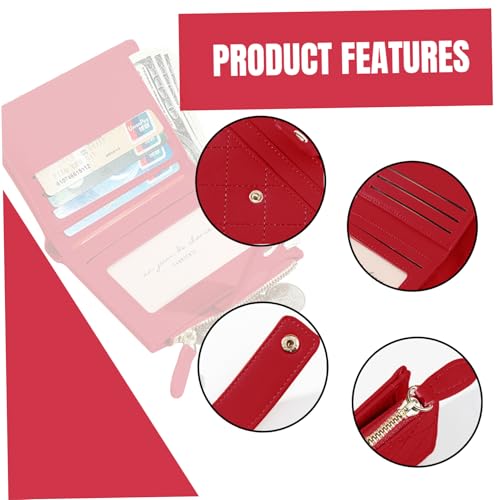 Women's Wallet Small 4.5x3.5x1'' PU Credit Card Wallet with Button Closure Portable Women with Multiple Pockets for Cash, Cards, ID and Coin Gift for Womens Small4