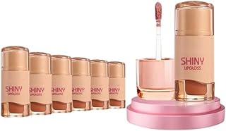 ملمع شفاه بألوان زاهية مرطب ولامع وخفيف الوزن مع زبدة الشيا من روزي جولد، مجموعة من 6 ألوان