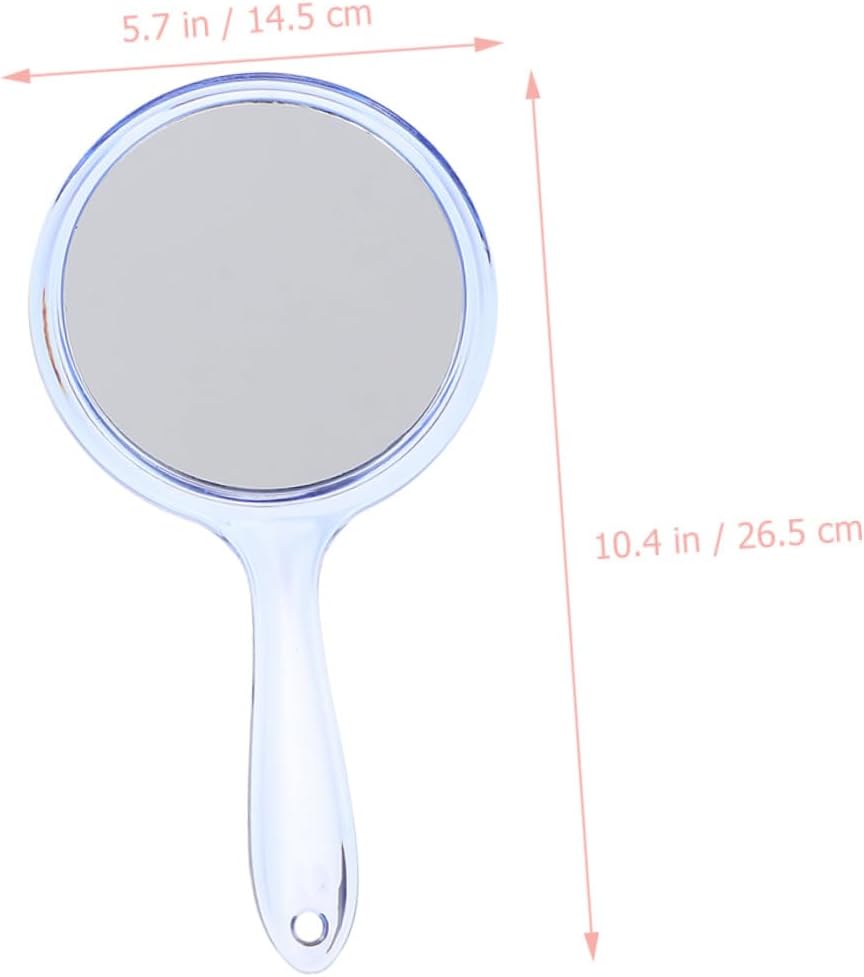 Handheld Makeup Mirror with Comfortable Handle Dual Sided 3pcs image 2