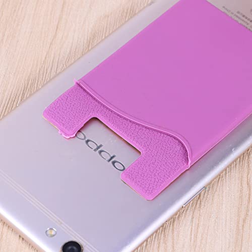 Pacote com 3 porta-cartão adesivo para celular na parte de trás do telefone, bolso para carteira, po