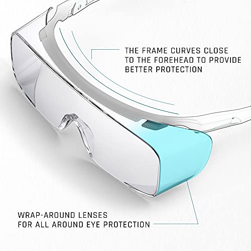 Torege Safety Glasses, Anti Fog Safety Glasses Over Glasses, Safety Goggles With Hd Lenses,Medical Goggles For Men&Women(Gray/Clear Lens) #TOP5