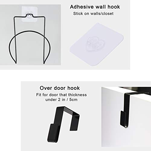 Higift 8 Pack Hat Racks For Baseball Caps - 8 Ring Door Hat Hanger Baseball Cap Organizer Holder Closet Scarf Racks, Closet/Door/Wall Mount Storage Rack With Extra 4 Pcs Hanging Hooks, Square Rack #TOP3