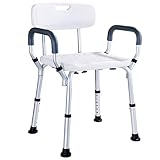 ATAAY Siège de Douche Tabourets de Bain Banc de Transfert Chaise de Douche avec Pieds réglables en Hauteur Convertible en entrée à Droite ou à Gauche
