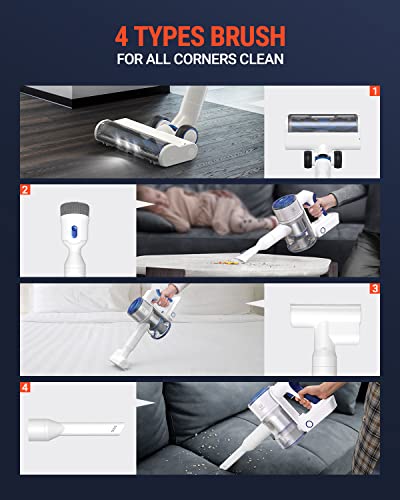 Cordless Vacuum Cleaner 30000Pa Powerful Suction,60Mins Runtime,Stick Vacuum Cleaner With Led Display,5-Stage Hepa Filter,Rotatable Brush With Led Front Light For Hardwood Floor,Carpet, Pet Hair S9Pro #TOP4