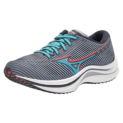 Mizuno Women's Wave Rebellion Running Shoe, India Ink-Scuba Blue, 9