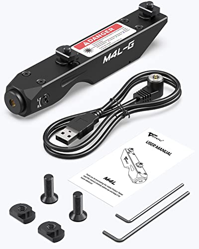 Votatu M4L-G Green Laser Sight Compatible with M-Lok Rail Surface, Ultra Low-Profile Tactical Rifle Laser Sight with Strobe Function Magnetic Rechargeable,IIIA Class Laser Power Output ≤5mw,