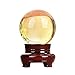 WENMENG2021 Bolas de energía 10cm Citrino Natural calcita Cristal de Cuarzo Citrino Esfera Bola curación de Piedras Preciosas Soporte de Madera Bola de fotografía de Vidrio (Size : 8cm)