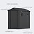 Devoko 4×8 FT Resin Storage Shed with Floor, Garden Plastic Outdoor Shed with Window and Lockable Door, Waterproof Outside Tool shed for Backyard Patio, Dark Grey