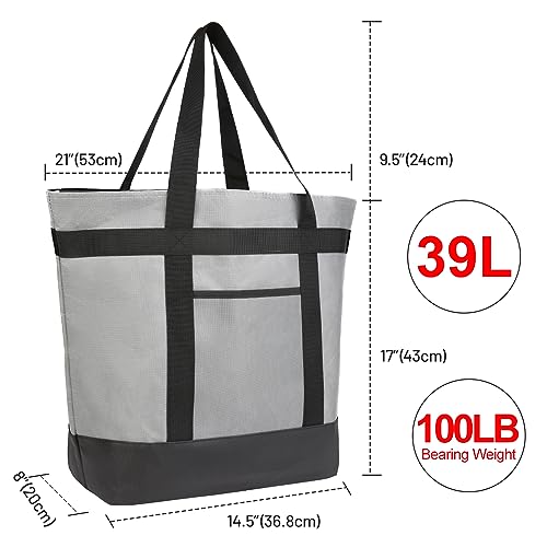 Civjet Insulated Reusable Tote Bag For Grocery Shopping For Women/Men, Pizza/Food Delivery Bag To Keep Food Cold/Hot For Uber Eats/Doordash/Grubub thumb #1