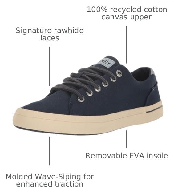 Image of Sperry Men's SeaCycled Striper II Textile Sneaker