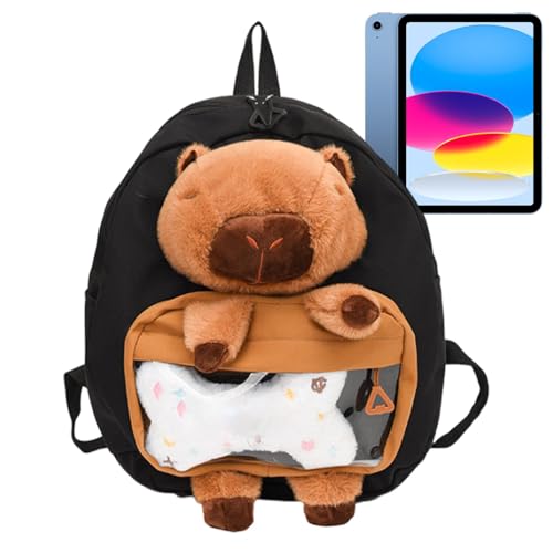 Sac à dos Capybara en peluche le cadeau idéal de grande capacité pour écolier