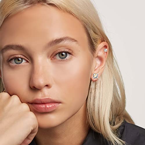 Stainless Steel Stud Earrings For Women Men Girls Hypoallergenic Silver Earrings Sets For Women Multipack Cubic Zirconia Earrings Studs3