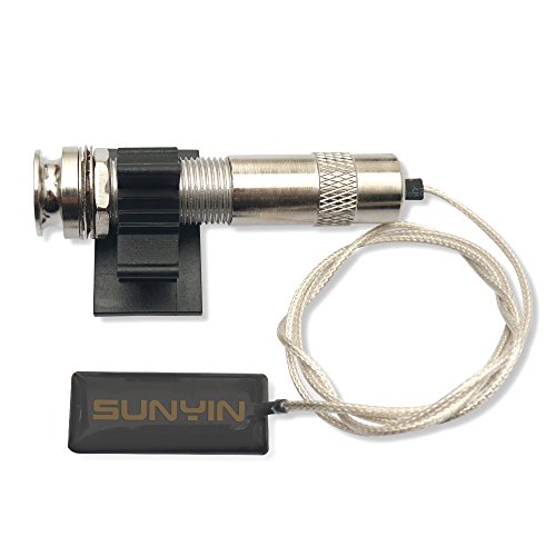 SUNYIN Transducer Acoustic Guitar Mini Pickup,Piezo Contact Microphone Easily AMP UP for Acoustic Classical Violin Ukulele Mandolin Banjo Cello