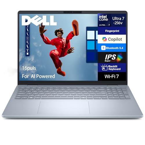 Image of Dell 16 Plus DB16250 AI Laptop 16.0 inch IPS WQXGA Display (Intel Ultra 7-256V, 16GB LPDDR5X, 2TB SSD, Backlit KB, Fingerprint, Thunderbolt 4, WiFi 7, Win 11 Pro) - Previously Inspiron