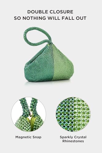 Image of BABEYOND Women's Rhinestone Clutch Evening Bags Sparkly Glitter Triangle Purse for 1920s Party Prom Wedding