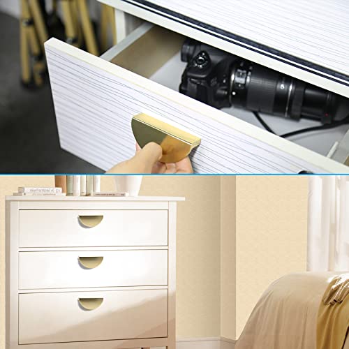 Jiozermi 4 Packs Half Moon Cabinet Pulls, 2 1/2 Inch Drawer Pulls, Semicircle Pulls, Solid Brass Hardware Pulls, Gold (Total Length: 3.07") #TOP6