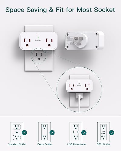Cruise Ship Essentials, Travel Power Strip - No Surge Protector Cruise Approved, Outlet Extender Multi Plug Outlet with 4 AC Outlets 3 USB (2 USB C), 3 Sides Plug Adapter for Travel Cruise Essentials - Thumbnail 6