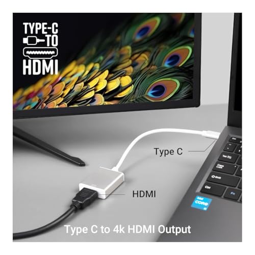 Image of TECH C Type to HDMI Adapter, Aluminum Portable USB C Adapter, Supports 1080p 60Hz, 4K 30Hz, for MacBook Pro, MacBook Air,Desktop,Laptop (Type C to HDMI)