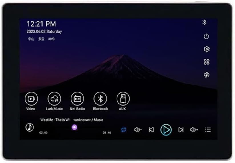 7 Inch Android 11 Smart Home Background Music Panel Stereo Sound WiFi Bluetooth Audio (B)