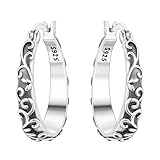 Resumen: estos pendientes de aro combinan plata de ley 925 de alta calidad, un grabado artístico y un estilo vintage atemporal en una pieza de joyería versátil. Proporcionan comodidad y aspecto elegante y son una adición valiosa a cualquier colección de joyas.