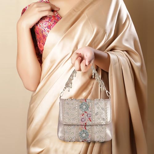 Image of Nevis Stylish Embroidery Unique Design Traditional Wedding Party Handheld Potli Bag For Women