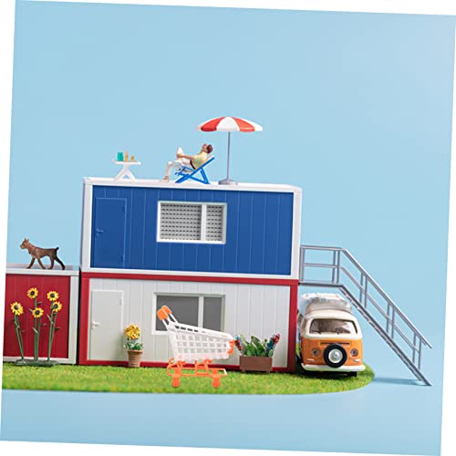 Toyvian Dollhouse Accessories Mini Toys 2Pcs Mini Shopping Cart Mini Accessories Doll House Plastic Orange Toddler Toys Miniature Dollhouse Accessories #TOP4