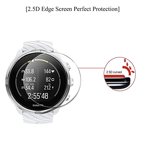 3-Pack For Smartwatch Suunto 9 Screen Protector, 2.5D Edge 9H Hardness Hd Clear Tempered Glass Screen Protector Film Anti-Shatter Scratch-Resistant Screen Protector Film Compatible With Smartwatch Suunto 9 #TOP2