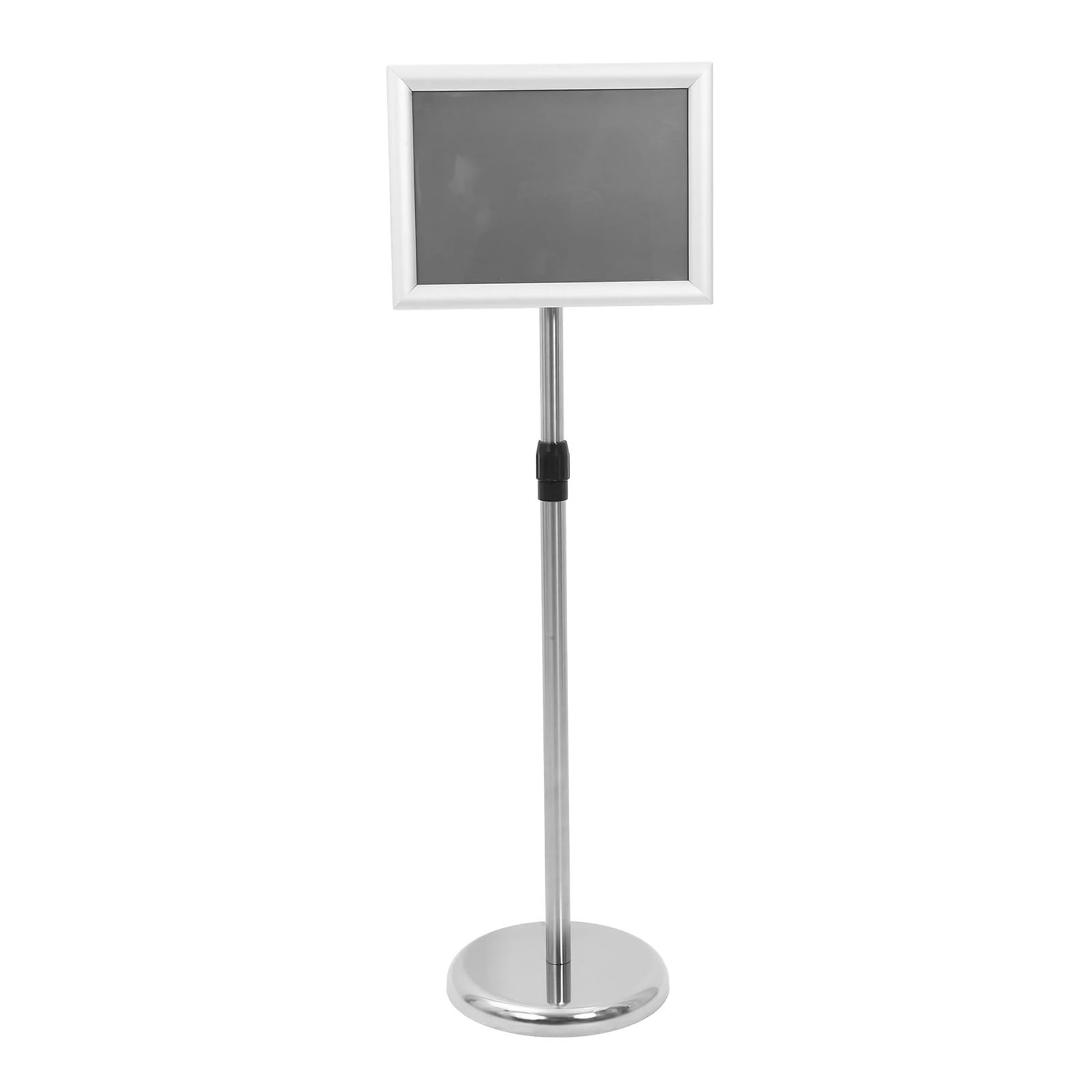 Expositor de carteles A4 acero inoxidable, soporte for letreros suelo for publicidad en tiendas, caballete, fácil desmontar Soportes para información(Silver)